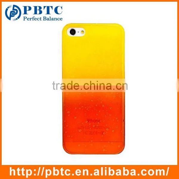 Set Screen Protector And Case For Iphone 5 , Hard Plastic Gradually Changing Color Raindrop Case photo-3