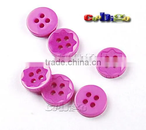 18L(11.5mm) Resin Buttons Laser Figure 4 Holes Sewing Craft For Bag Shoe Garment Toy #FLN015(Mix-s) photo-5