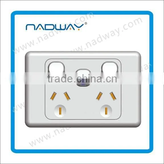 double switched socket with removable extra switch