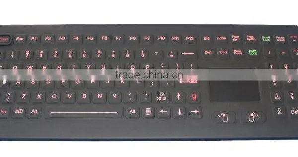 IP68 Waterproof Desktop Silicone Medical Keyboard With Integrate Touchpad photo-2