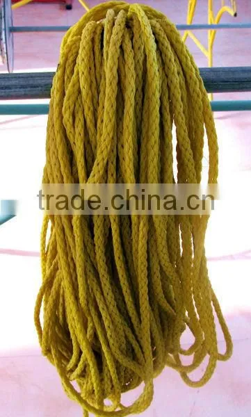 yellow braided PE rescue rope