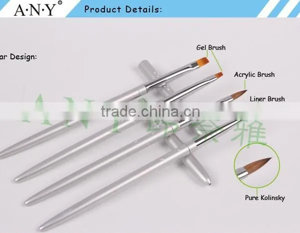 ANY Nail Art Crystal UV Gel Builder Using Metal Handle Flat Nail Brush UV Gel Beauty photo-6