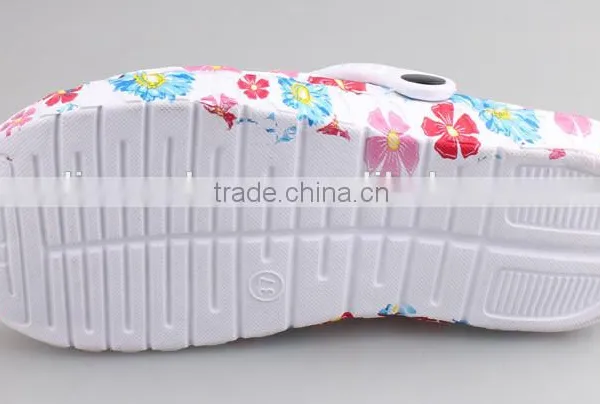 2016 JinJiang Factory New Design Water Transfer Printing EVA Clogs Women EVA Garden Shoes photo-5