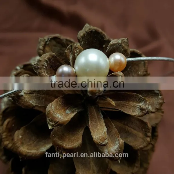 Fashion Silver Nature Freshwater Pearl Chain Necklace Designs