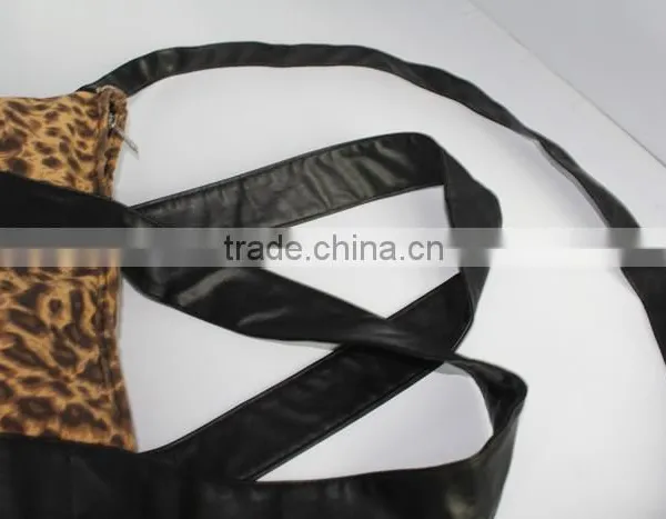 Wholesale Costom High Quality Classic and Fashionable Canvas and PU Women Bag for Lady photo-3