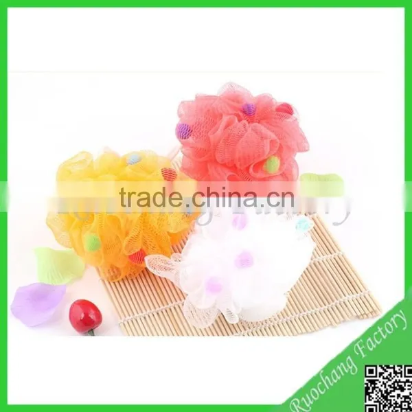 Bath Pouf With Sponge Pellet,mesh Pouf Bath Sponge photo-2