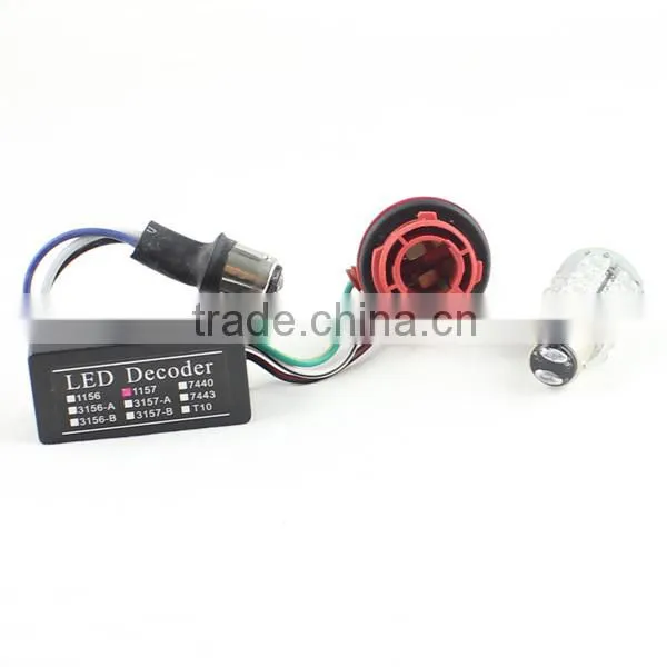 Car Accessories BAY15D 1157 S25 Canbus LED Light Bulb Warning Decoder Load Resistor Socket Error Free Parking photo-2