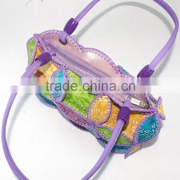 China Leather Handbag Factory Lady Fancy Bags Crochet Design Totall Handmade photo-5