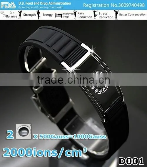 Noproblem D001 FDA Titanium Fashion Charm Power Health Germanium Bio Magnetic Bracelet photo-4
