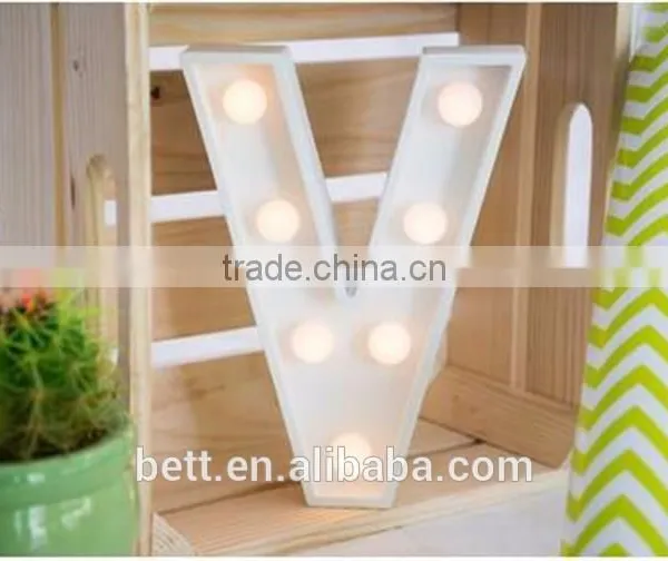 Battery Operated Marquee Letters Light Y With 7pcs White Round Bulb photo-2