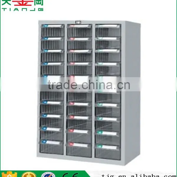 Taiwan High Quality Non-Slip Plastic PS 40 Transparent Drawer Cold Rolling Steel Spare Part Classification Cabinet photo-3
