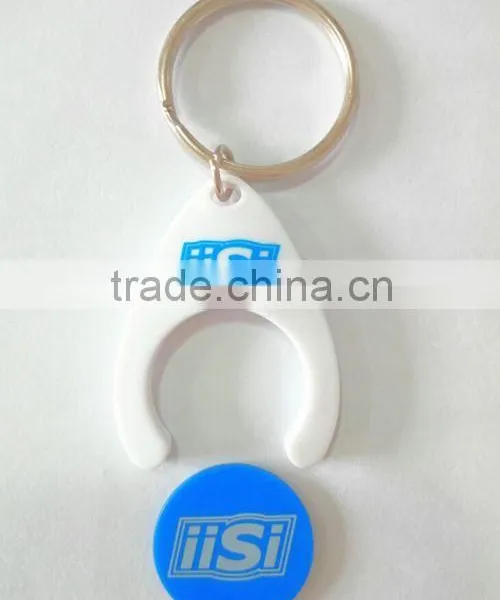 Promotion ABS Plastic Trolley Coin Keychain With Custom Logo photo-2