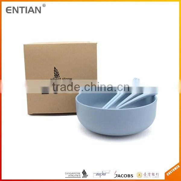 610ml Food Grade Palstic and Wheat Straw Fancy Bowl photo-4