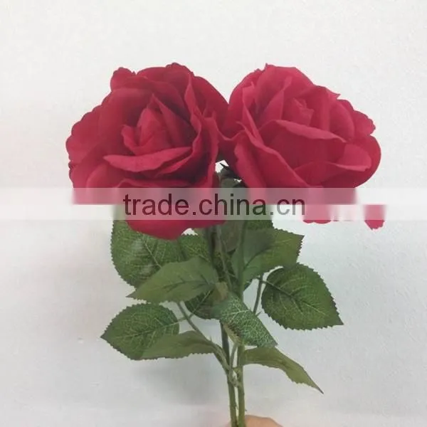 Artificial Single Latex Flower Red Rose Flower Real Touch Flower photo-3