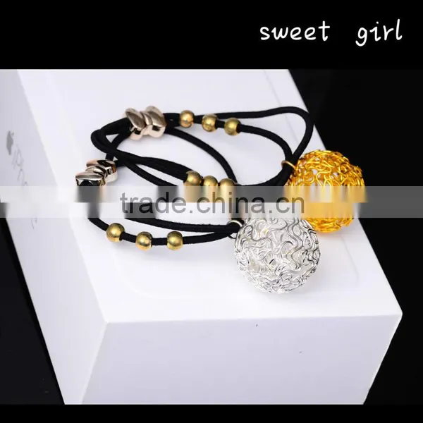 Popular Elastic Hair Bands Ties Ponytail Hair Holder Hair Rope Round Shape F20 photo-4