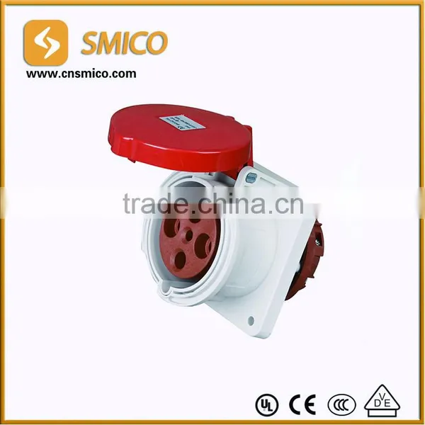 CEE 63A Panel Mounted Male and Female Industrial Plug and Socket photo-5