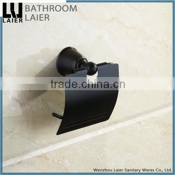Contemporary Luxury Bathroom Design Covered Zinc Alloy ORB Bathroom Accessories Wall Mounted Toilet Paper Holder photo-2