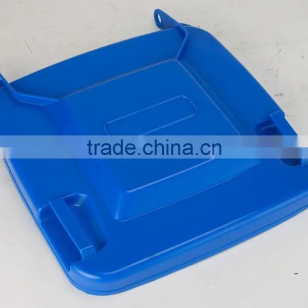 120L Outdoor Plastic Trash Can With Two Wheels Waste Bin photo-4