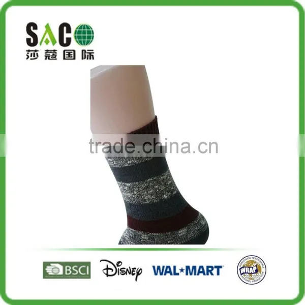 Wide Stripe Heavy Yarn Thick Quard Man Socks photo-5
