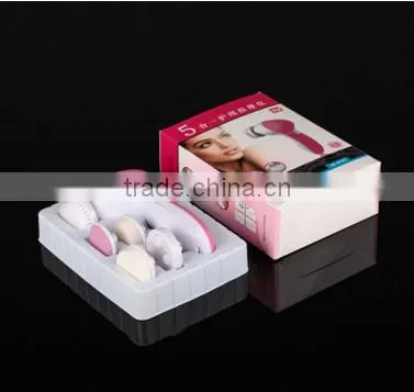 5 in 1electric Facial Cleansing Brush Face Scrub Exfoliating Brush With Wholesale photo-2
