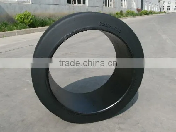Electronics Factory Use 21X7X15 16X5X10-1/2 Solid Rubber Tyre for Toyota 30-7FBCU25 Forklift photo-3