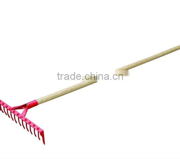 AR014 STEEL RAKE WITH LONG FIBREGLASS HANDLE photo-4