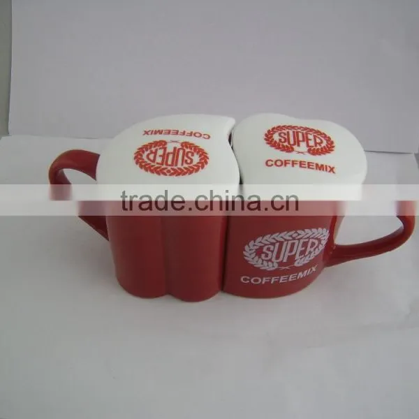 Heart Shape Ceramic Mug With Handle Heart Shape Drinking Mug photo-6