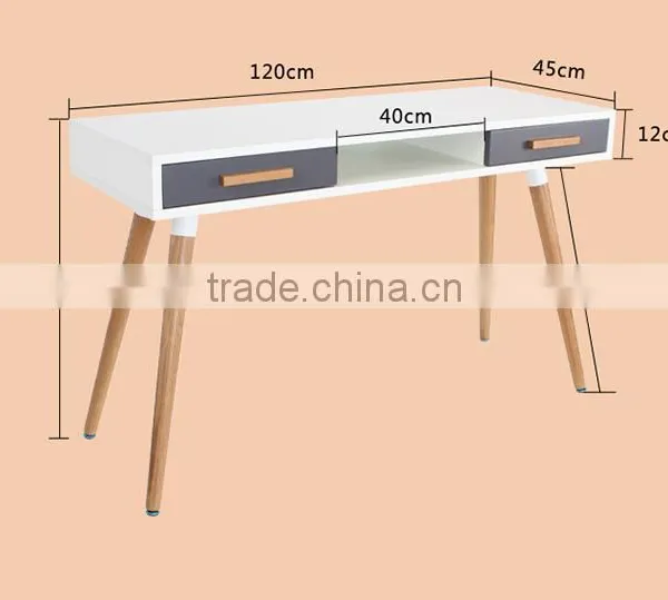 New Design Elegant Computer Desk,wooden Legs Modern Study Room Furniture photo-3