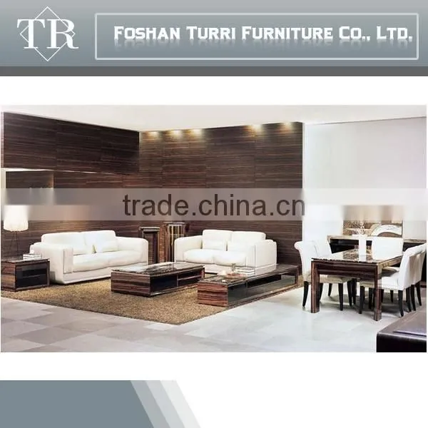 2015 Modern Latest Italy Ebony Veneer TV Stand With Marble Top photo-2
