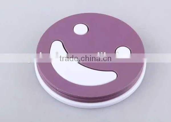 5pc Round Emoji Heat Insulation Pad Hollowing Plastic Pot Holder photo-2