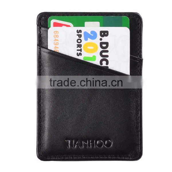 Slim Leather 6-slot Credit Card Holder Card Sleeve Wallet for Business photo-2