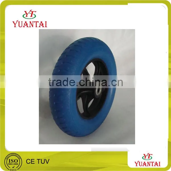 High Quality Various PU Flat Free Tire / Type Rubber Wheel / Wheel Barrow Rubber Wheel photo-2