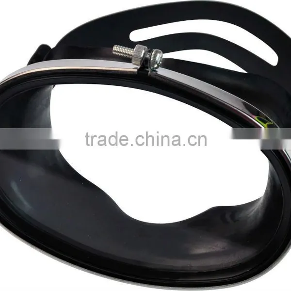 Single Lenses Full Black With Transparent Lens Diving Mask photo-2