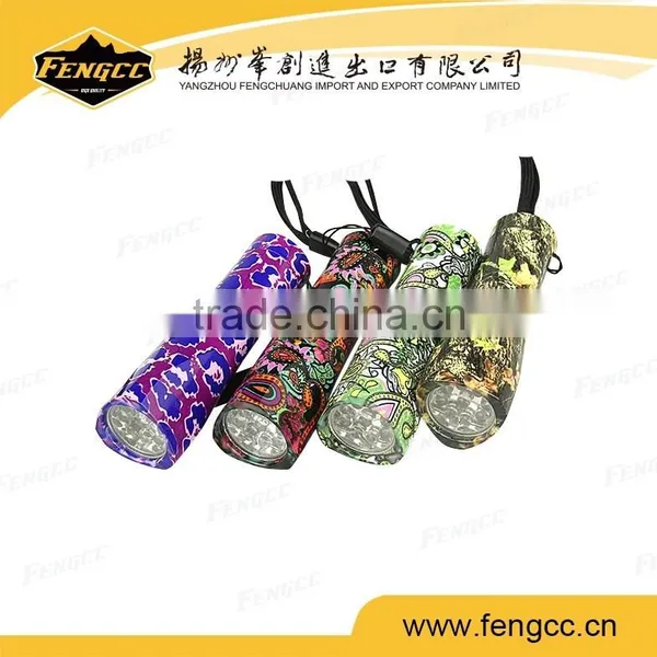 2016 Promotional LED Aluminium Flashlight Torch With Whole Print photo-4