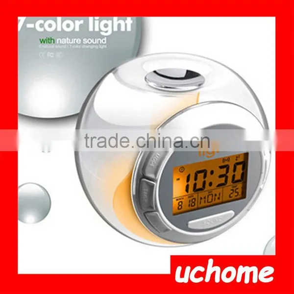 UCHOME Nature Sound 7 Color Changing Light Travel Alarm Clock for Kids photo-5