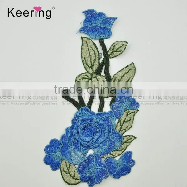 Factory Wholesale Fashion Flower Clothing Embroidery Patch Fabric Accessories Craft WEF-758 photo-2