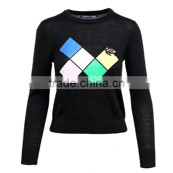 2017 Fashion Knitted Sweater Pullover Jumpers Knit Woman Sweater photo-3