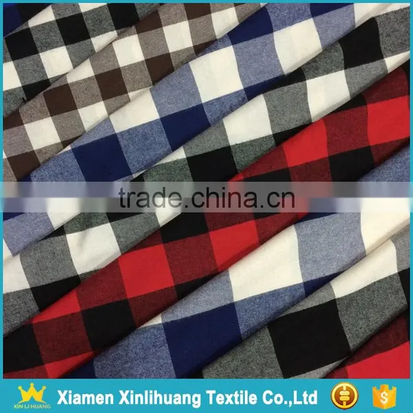 China Supplier 21Sx21S 100 Cotton Yarn Dyed Plaid Flannel Fabric photo-4