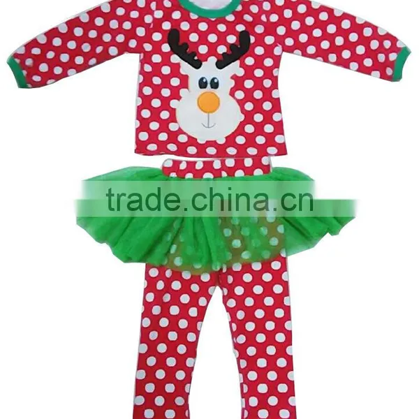 Wholesale Children Boutique Clothe Fo Infant And Toddler Christmas Clothes Set With 100%cotton Kids Persnickety Clothing Set photo-5