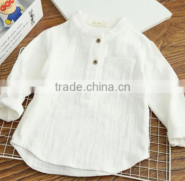 2-7 Years Wholesale 2017 New Girls Shirt Autumn Long Sleeve Fashion Cotton Linen Girls Blouses photo-3