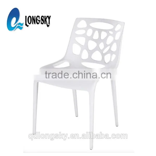 LS-4020A Hot Sale Modern Designer Outdoor Stackable pp Plastic Dining Chair Price photo-2