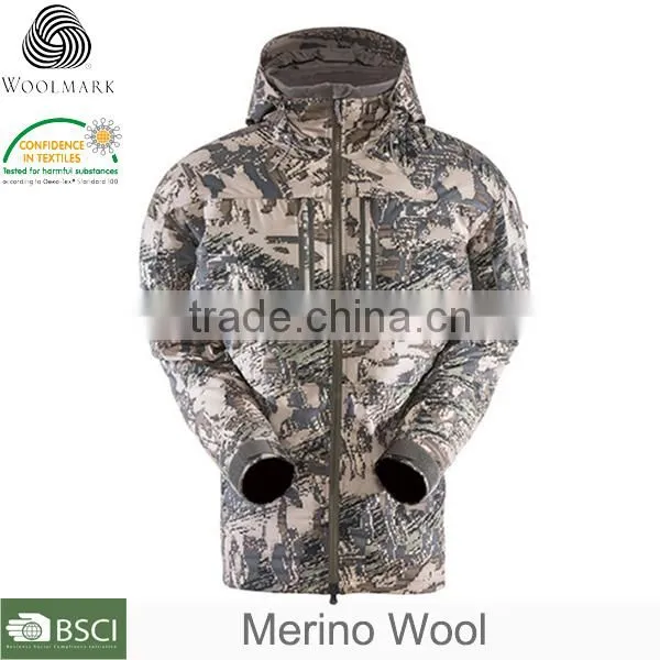 High Quality Durable Designer Cheap Merino Wool Men Camouflage Hunting Jacket,camouflage Jacket photo-3