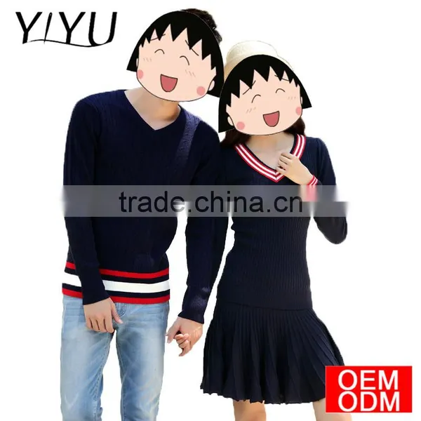 Custom Knit Sweater V-neck School Uniform for High School Students