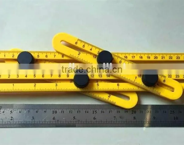 Four Sided Multi Angle ABS Ruler Measures All Angles Template Tools Foldable Adjustable Square Ruler photo-3