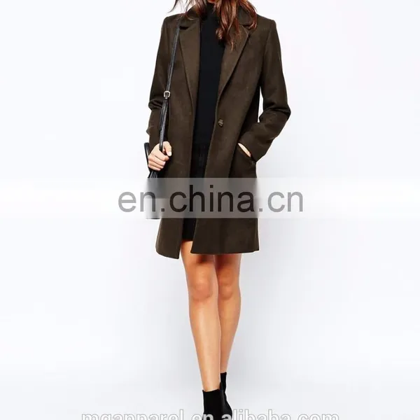 Cheap Wholesale Fashion Coat Woman Winter Clothes Notch Lapel Long Winter Coat photo-5