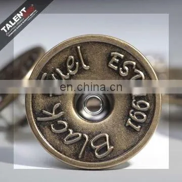 Custom Brand Logo Aluminum Metal Jeans Button photo-5