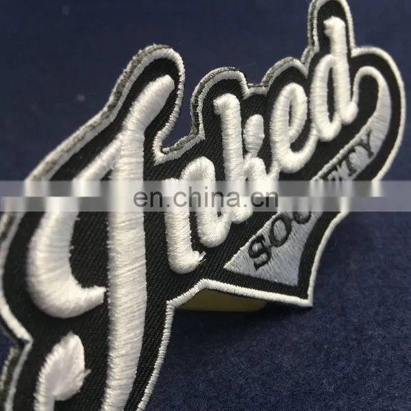 Factory Custom 3D Embroidery Brand Name Logo Patch For Clothing photo-2