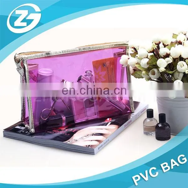 High Quality Zipper Top Transparent Waterproof PVC ECO Cosmetic Bag photo-3