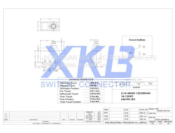 Supply IP67 Waterproof Level Micro Switch With Low Pirce photo-2