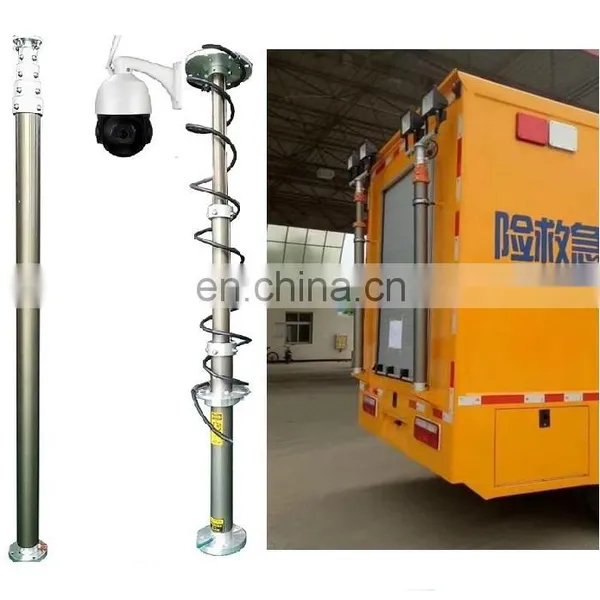 5m to 10m Surveillance Cctv Camera Vehicle Mounted Telescopic Mast photo-3